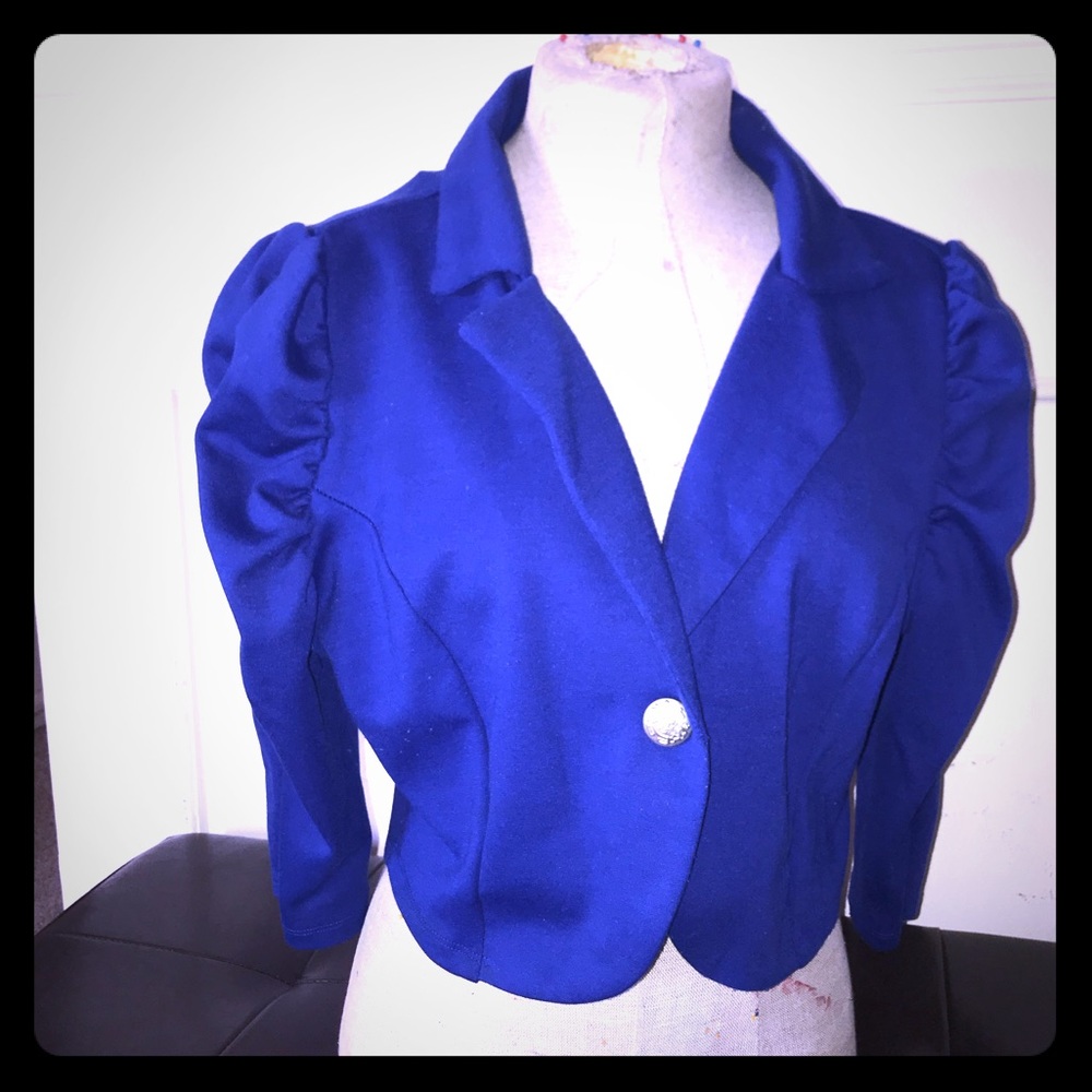 Royal Blue Waist Length Jacket